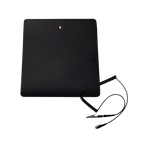 Black Earthing car seat mat with black coiled cable.
