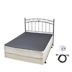 King size bed with Earthing grounding underlay over the mattress, with plug and cable.