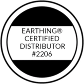 Certified badge for Earthing NZ as an authorised distributor of Earthing grounding products developed by founded Clint Ober.