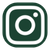 Instagram social media logo in white against a dark green background.